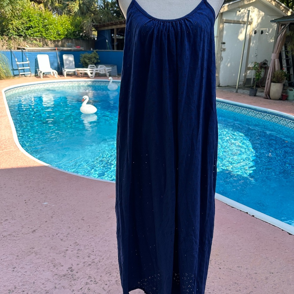 Elegant Navy Blue Maxi Dress